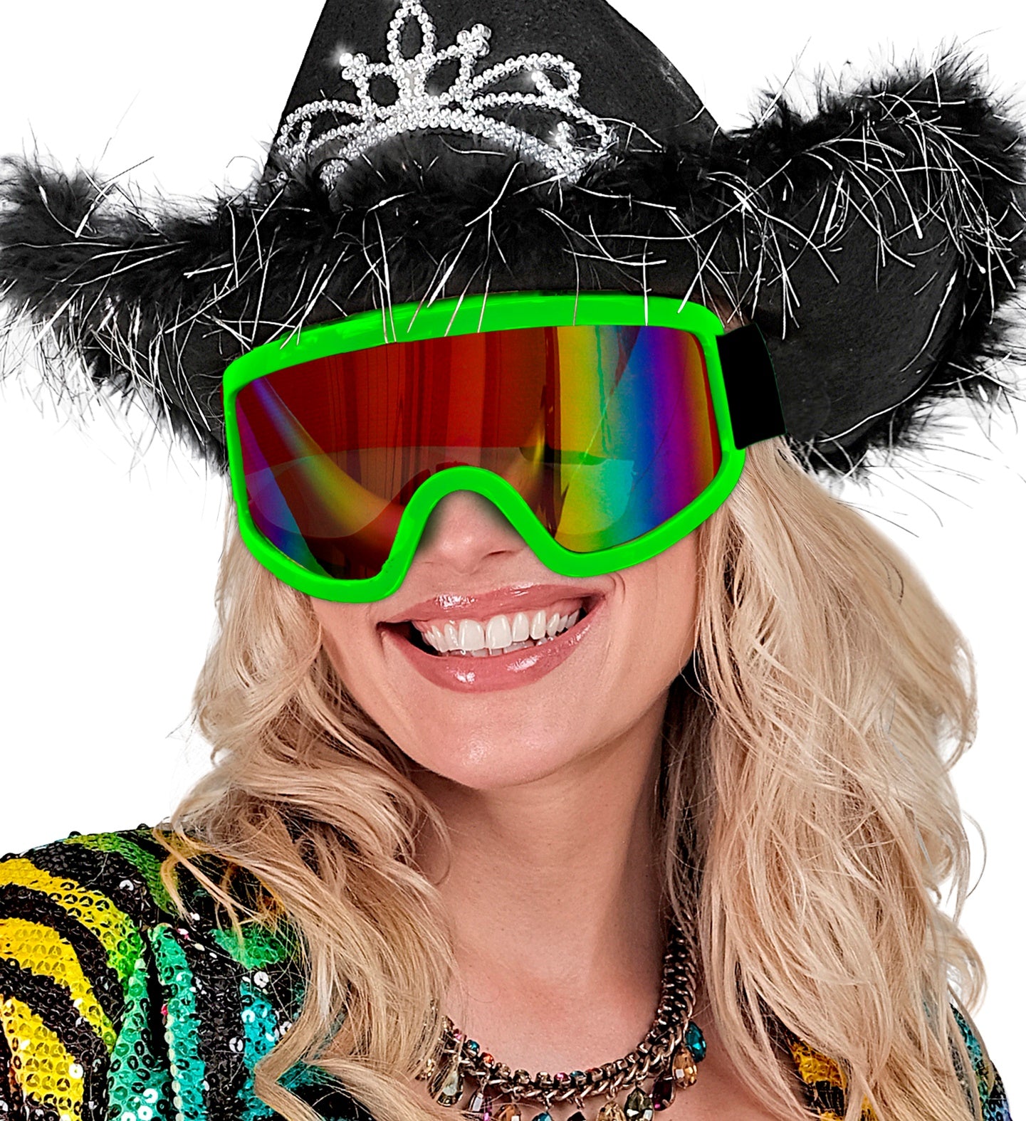 Party Skibrille neongrün