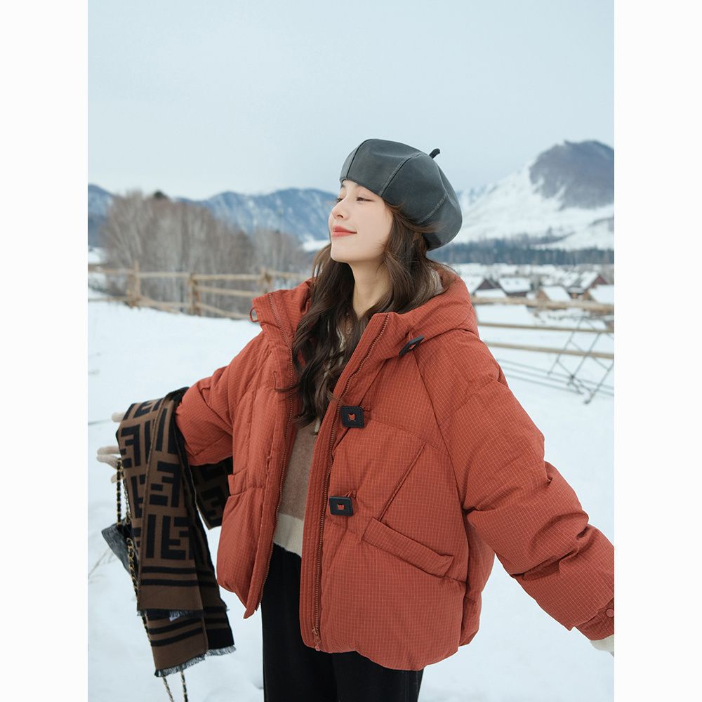 Angora‑Roter, lockerer Kurzmantel – Bild 5 | LuxeStyle