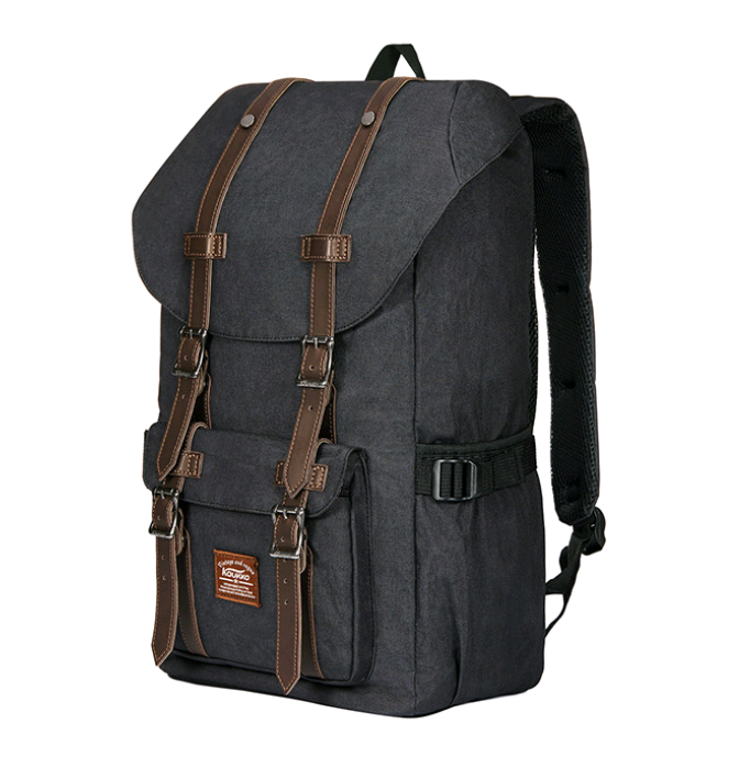 Linen-Oxford Rucksack mit Deckel, 47 cm × 28 cm × 17 cm – Bild 2 | LuxeStyle