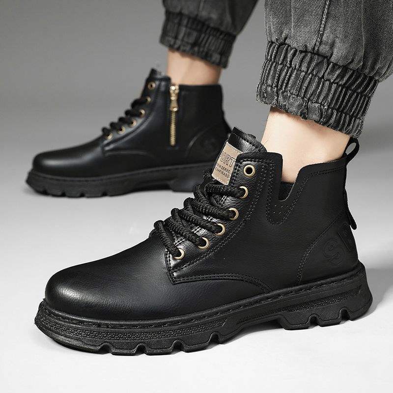 Braune Lederstiefel