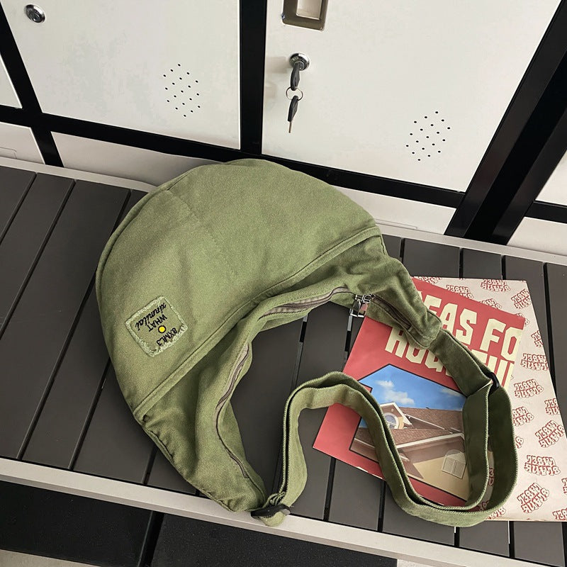 Canvas Schultertasche "All-match" mit grosser Kapazität