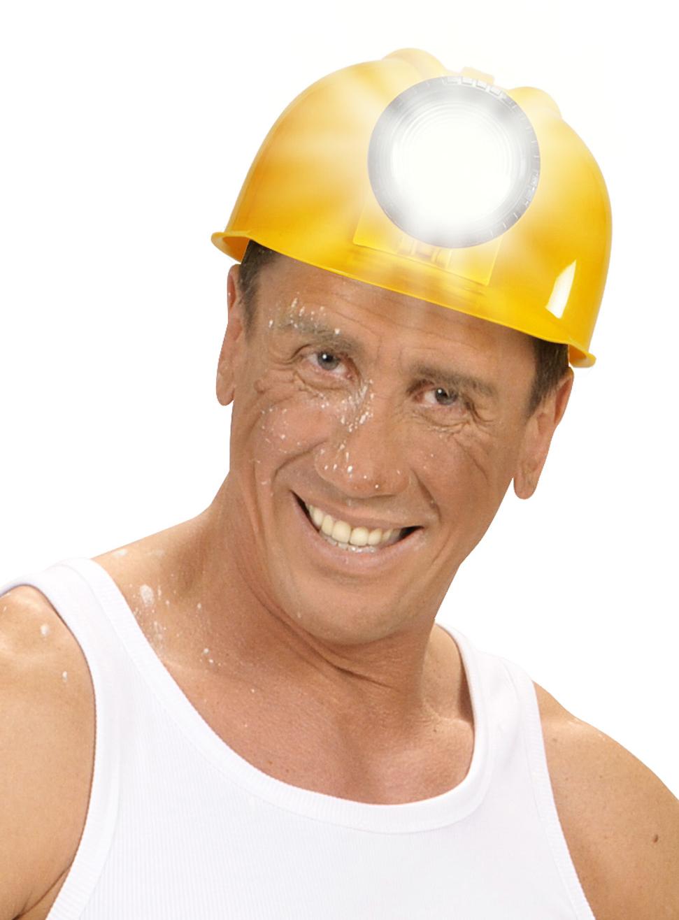 Gelber Bauarbeiterhelm