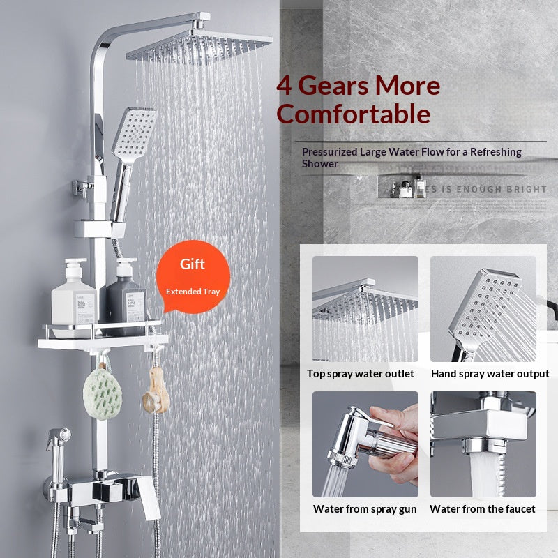 Dusche-Set aus Edelstahl