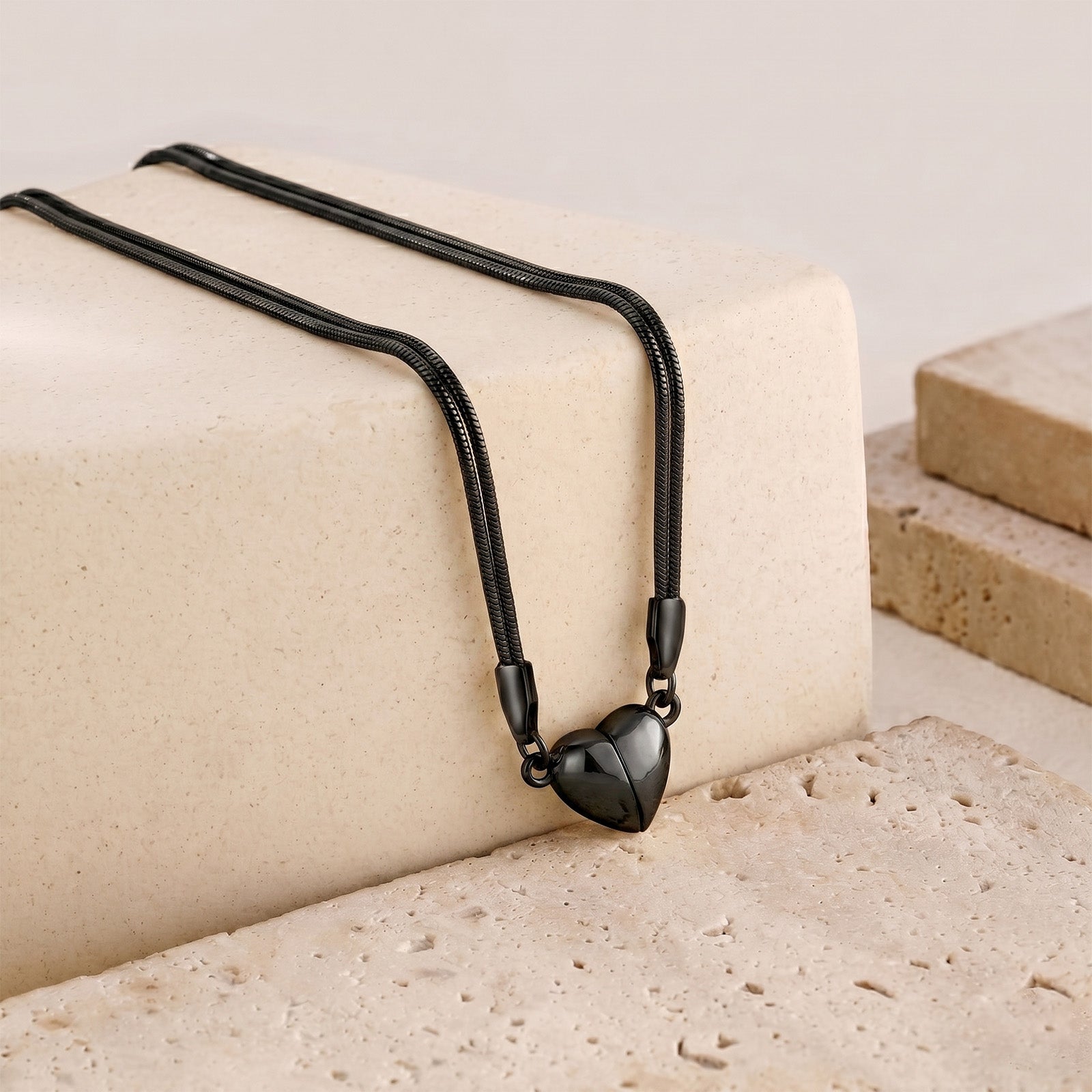 Herz-Anhänger Partner-Kette Detailansicht