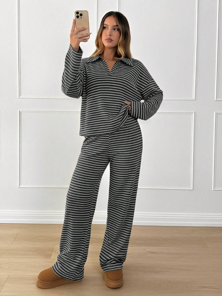 Pullover und weite Hose im Set