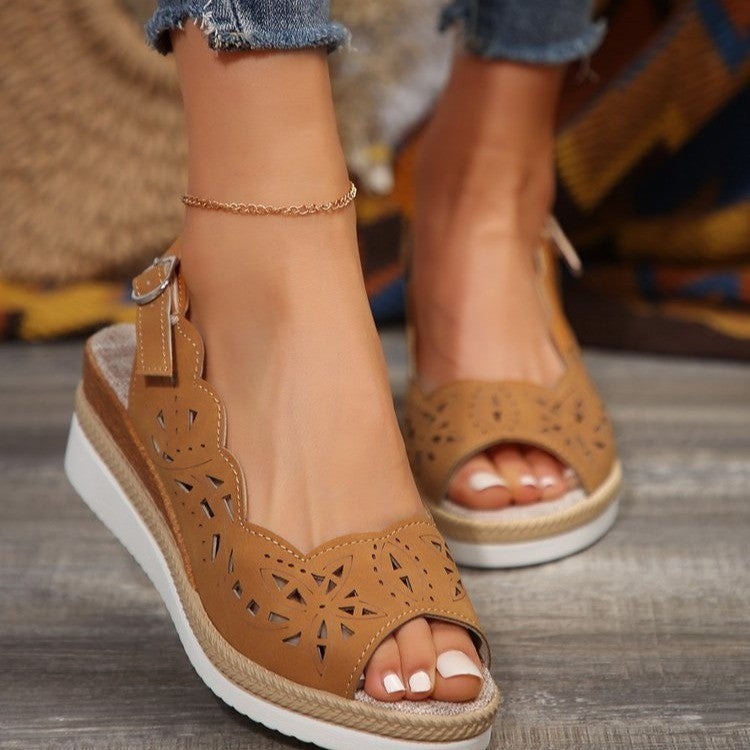 Damen Sandalen mit Keilabsatz
