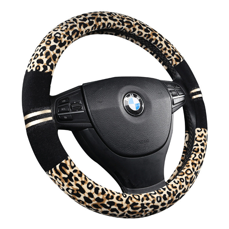 Lenkradbezug Plüsch Leopard