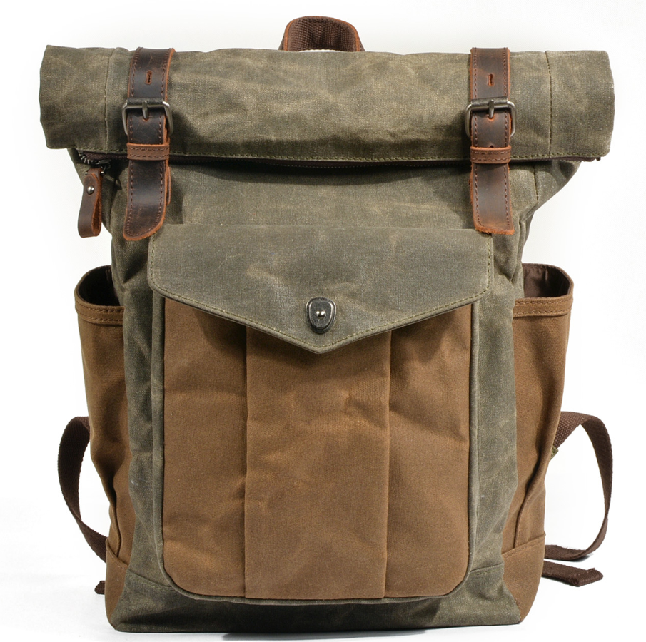 Rucksack aus Canvas mit Lederdetails – Bild 7 | LuxeStyle