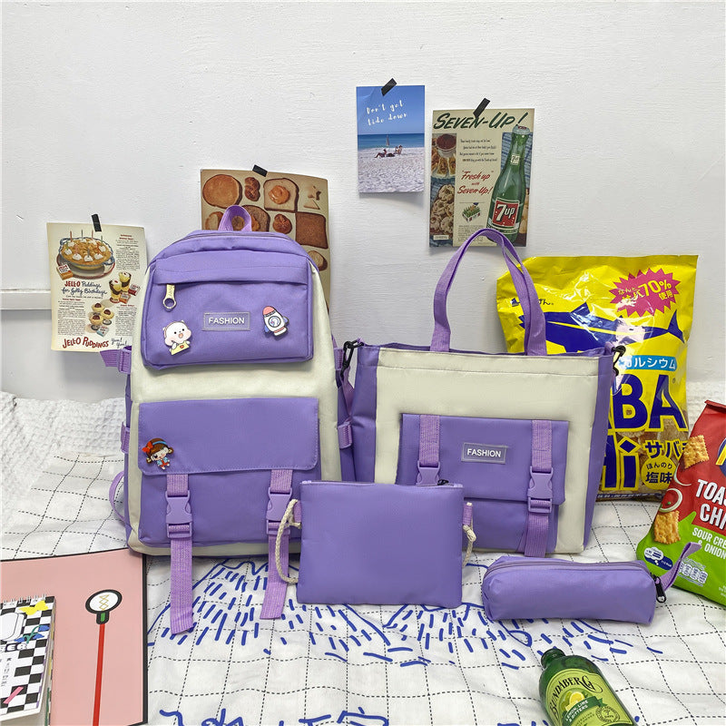 Vierteil-Set Rucksack aus Oxfordstoff – Bild 5 | LuxeStyle