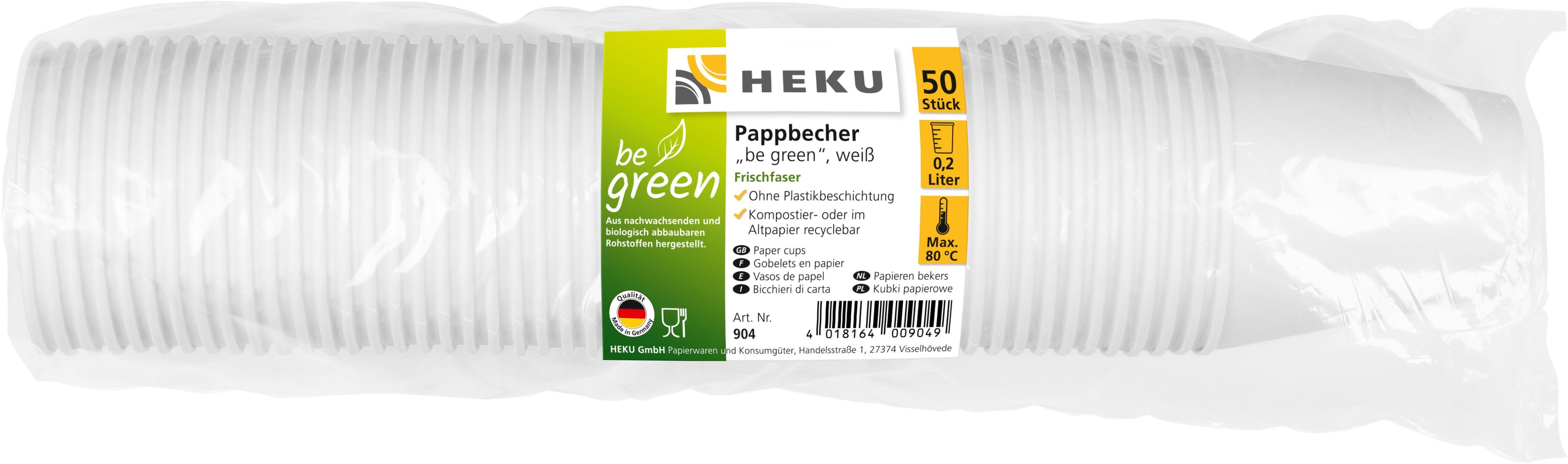 Pappbecher aus Frischfaser
