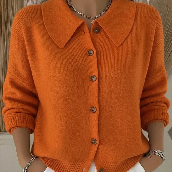 Strick-Cardigan mit Knöpfen im 3D-Look