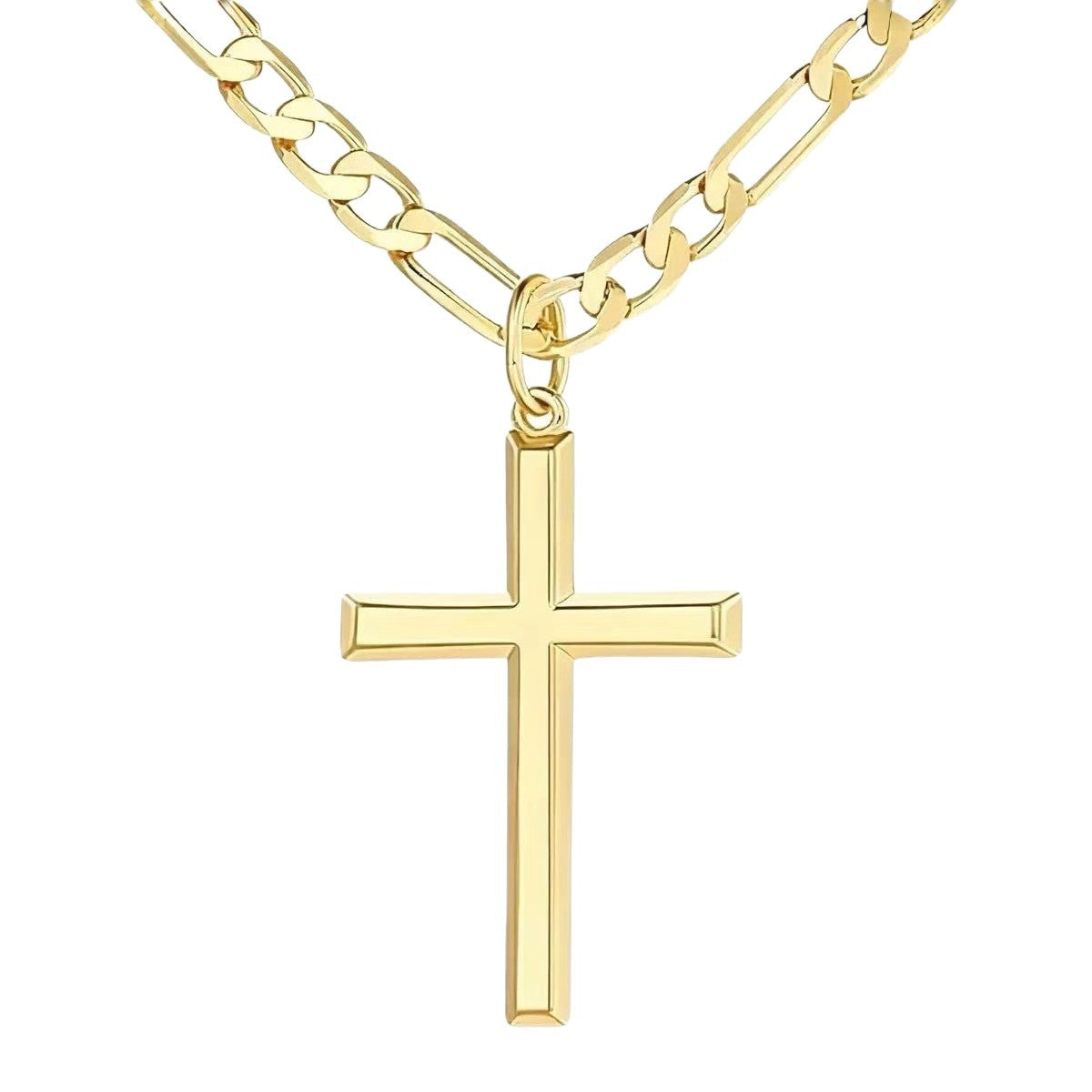 Kreuz-Halskette Gold · Edelstahl-Anhänger