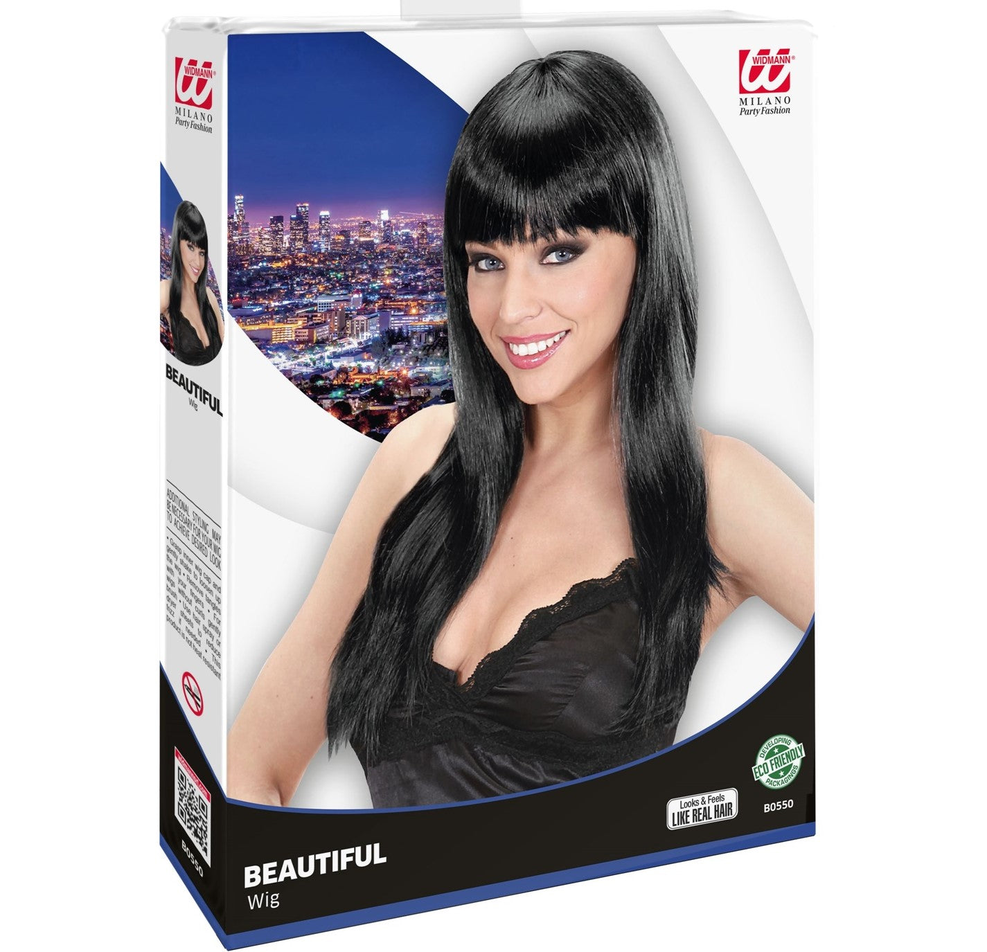 Perücke Beautiful schwarz · Gr. one Size