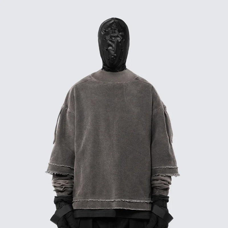 Vintage Langarmshirt im Lagenlook für Herren