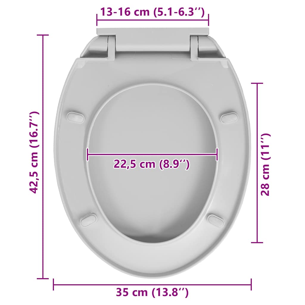 WC-Sitz mit Absenkautomatik, Oval