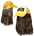 Gelber Truckerhut mit Haaren