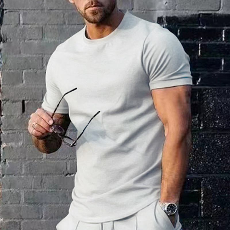 Herren Sommer Rundhals T-Shirt