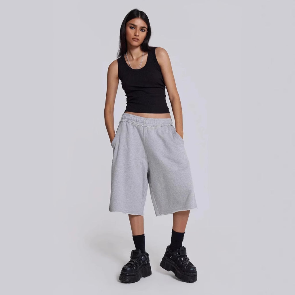Freizeit-Shorts im Retro-Stil mit Fransen