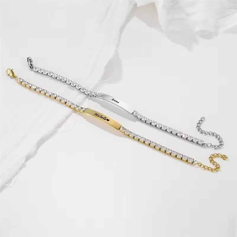 Gekrümmtes Stahl-Bracelet, lang, casual