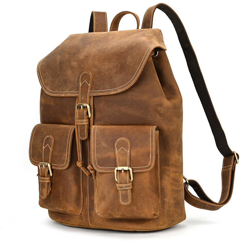 Lederrucksack mit Klappe für Alltag und Reisen – Bild 2 | LuxeStyle