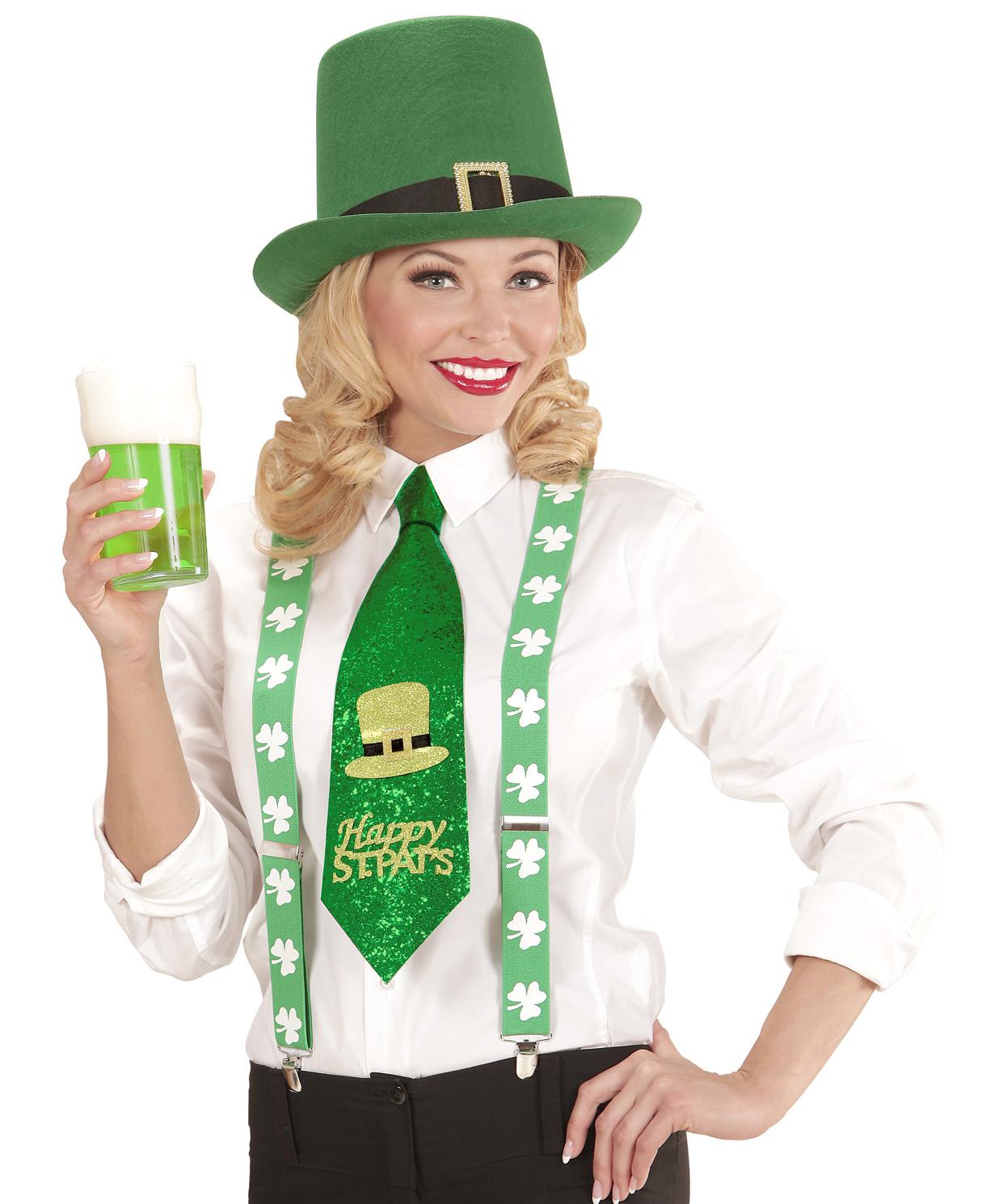 Glitzer-Kravatten für St.Patrick's Day