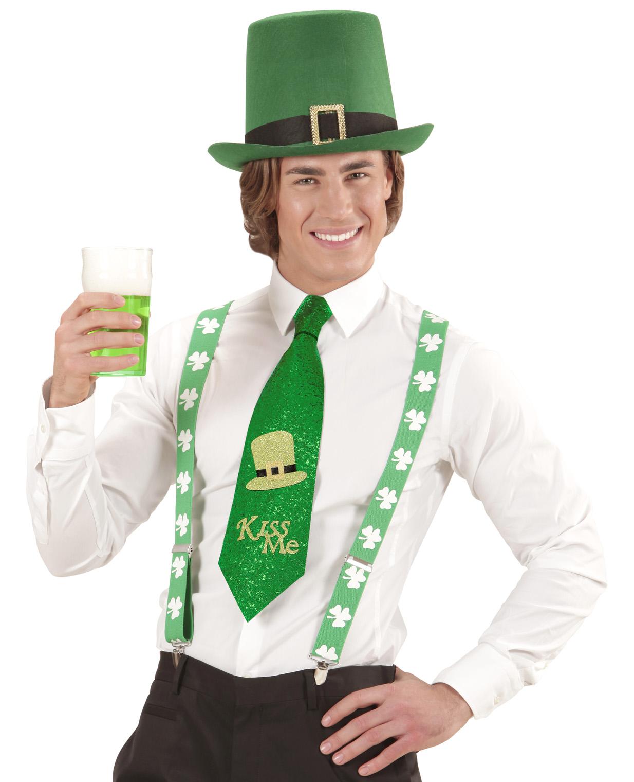 Glitzer-Kravatten für St.Patrick's Day