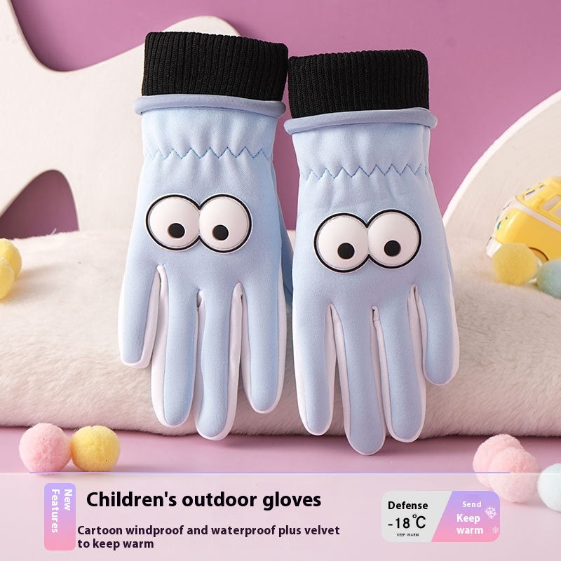 Kinder-Handschuhe Cartoon – Winddicht & Warm
