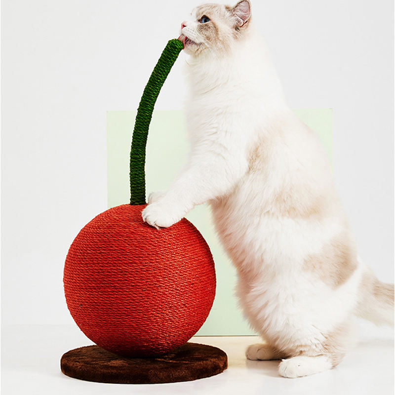 Orangen-Kirschen Katzenbaum mit Kratzstamm