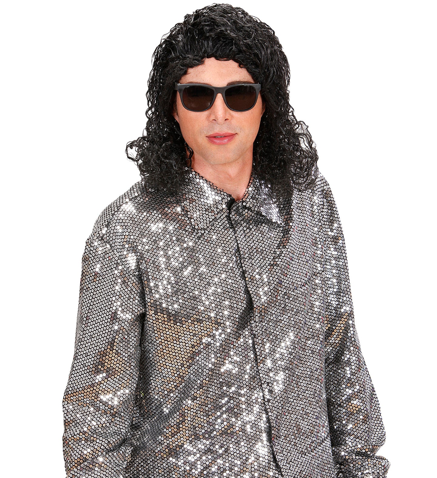 Perücke King of Pop schwarz