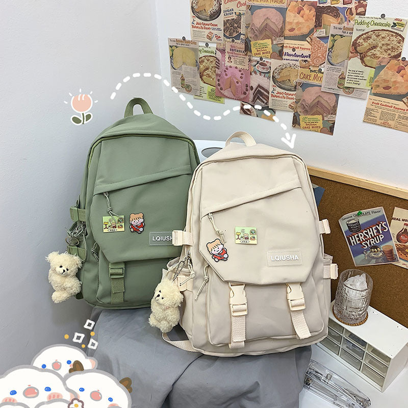 Grosser Nylon-Rucksack für Schule – Bild 4 | LuxeStyle