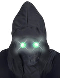 Maske mit Kapuze und leuchtenden Augen
