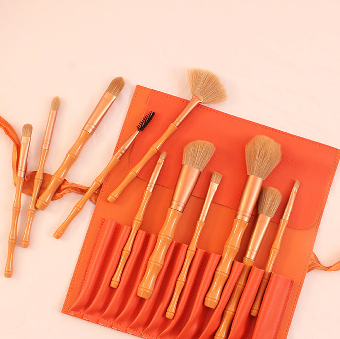 11-teiliges Make-up Pinselset mit Bambusgriff – Bild 6 | LuxeStyle