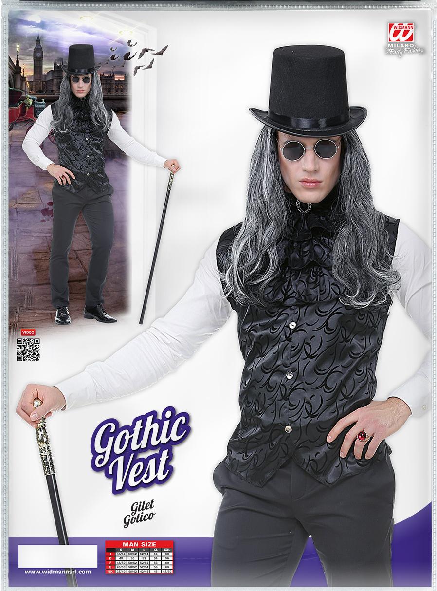 Gothic Weste mit Jabot · Gr. S