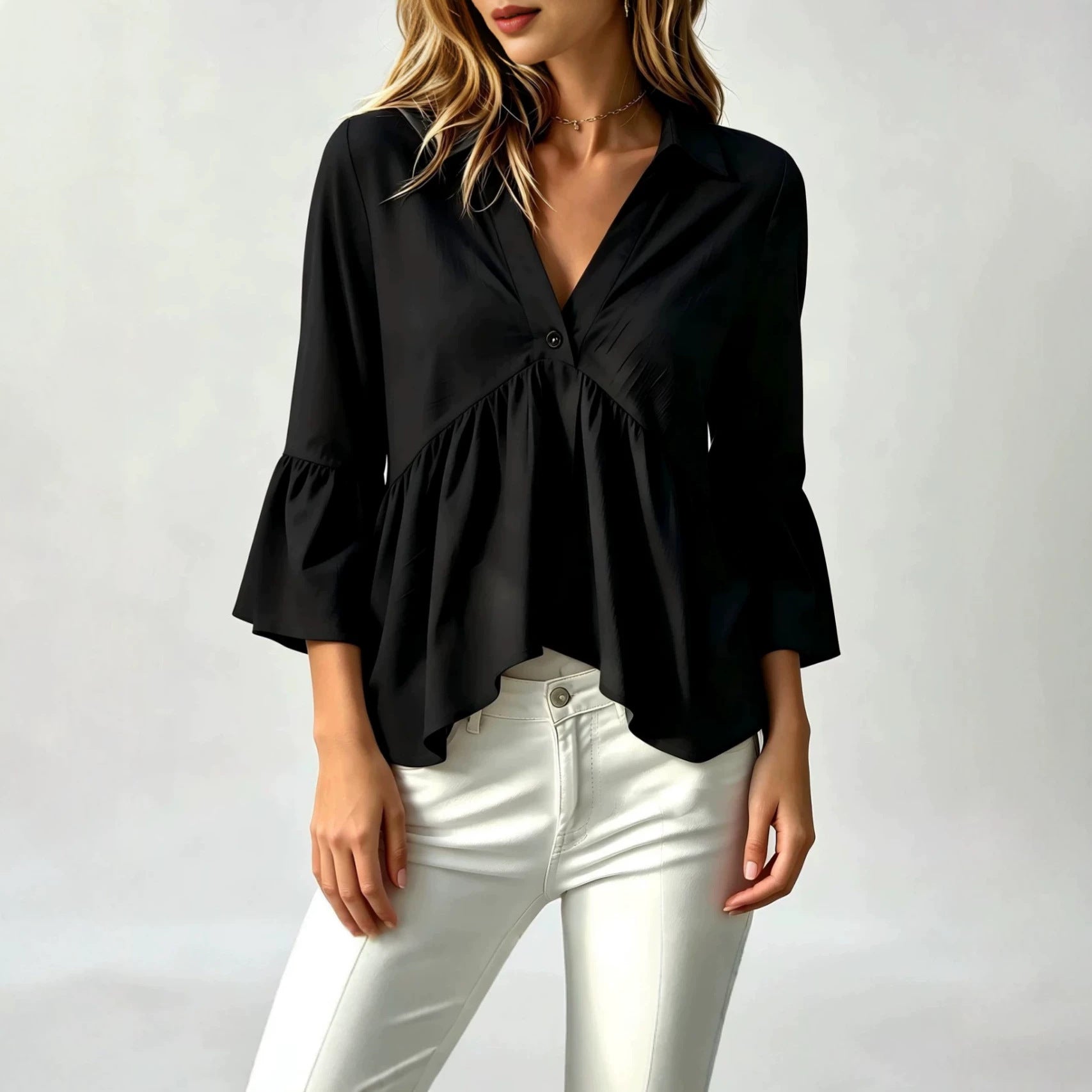 Bluse mit Ruffles