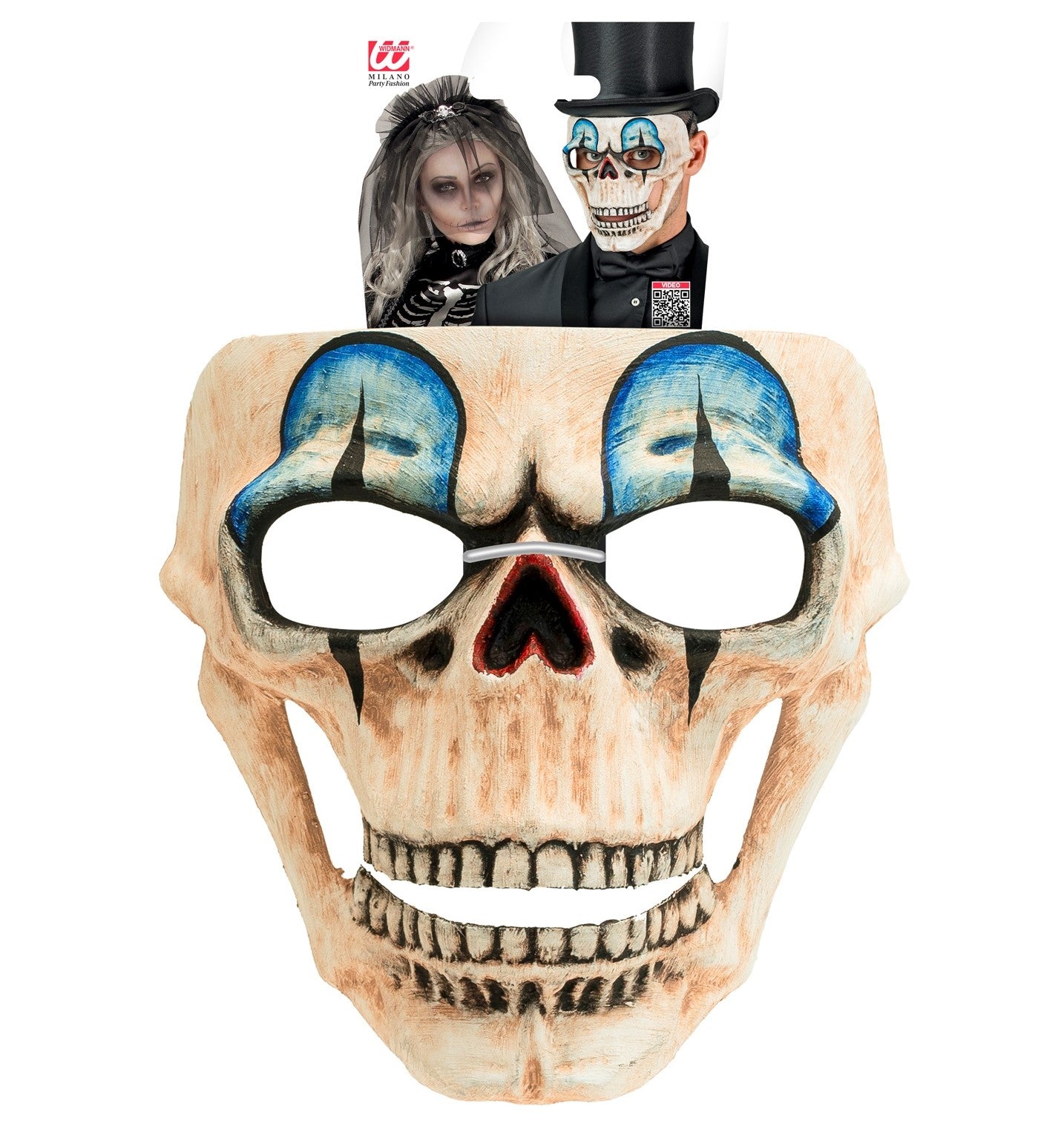 Gesichtsmaske Totenkopf Clown