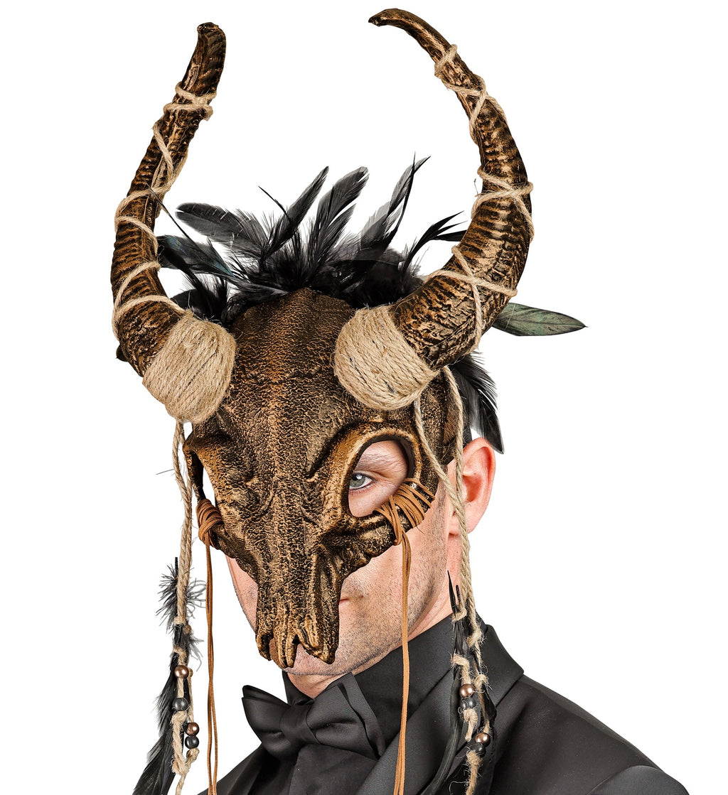 Schamanen Maske mit Hörner – Bild 4 | LuxeStyle