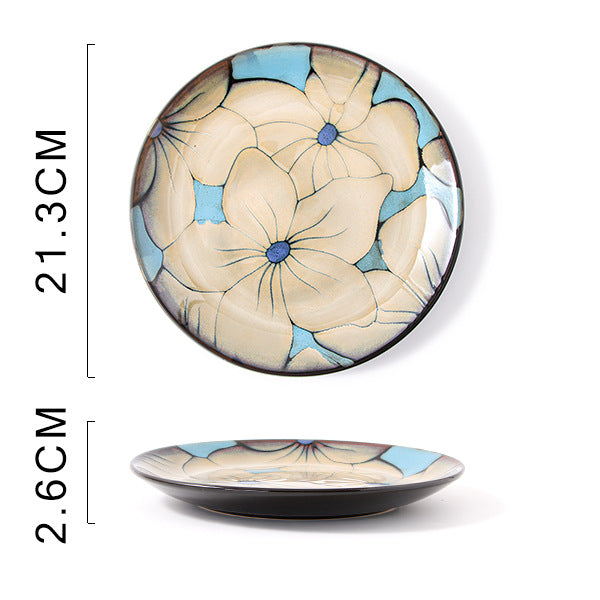 Handbemalter Keramikteller mit Blumenmuster – Bild 2 | LuxeStyle