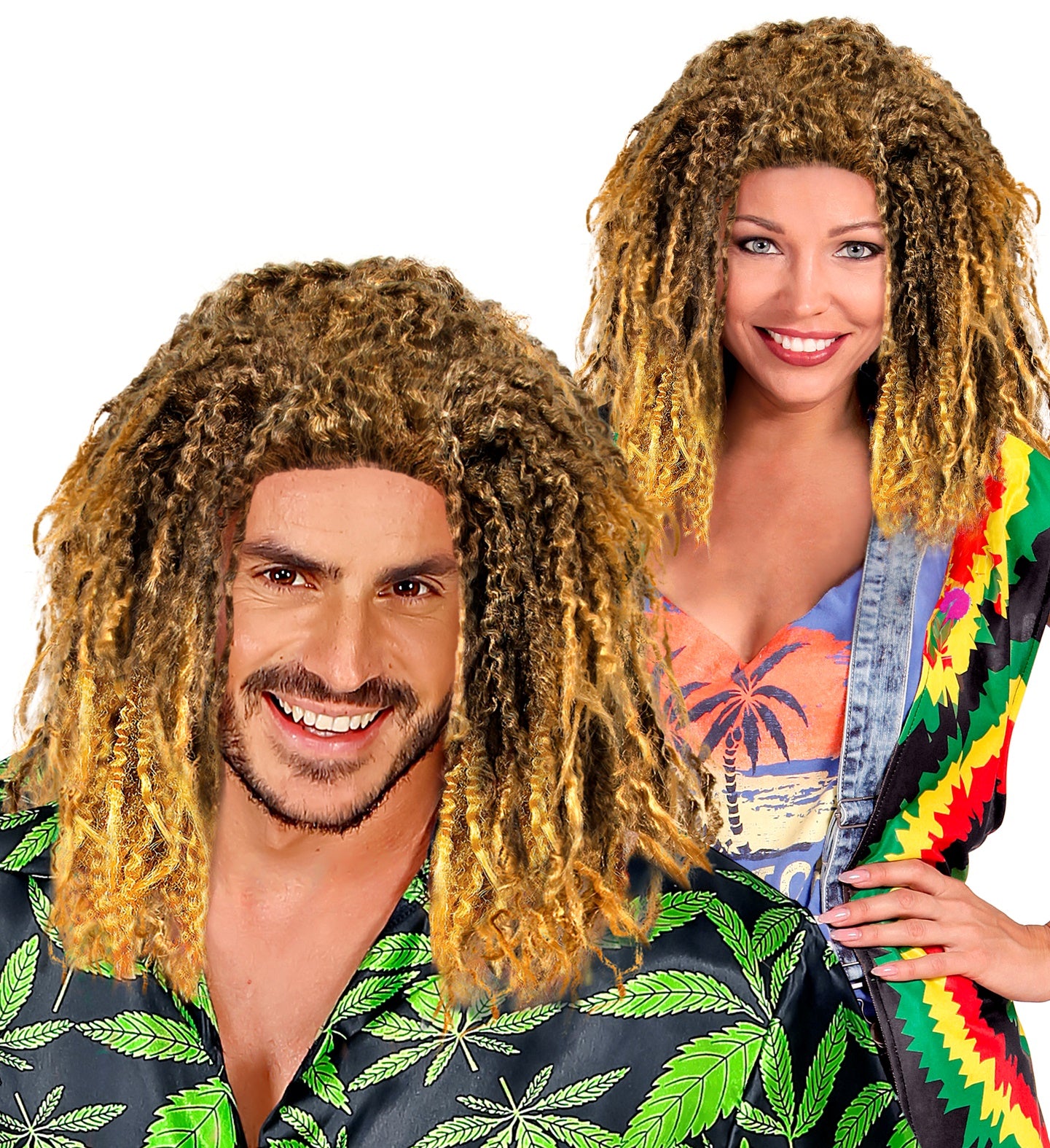 Perücke Rasta blond