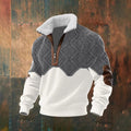 Herren Langarmshirt mit Digitaldruck und Reissverschluss