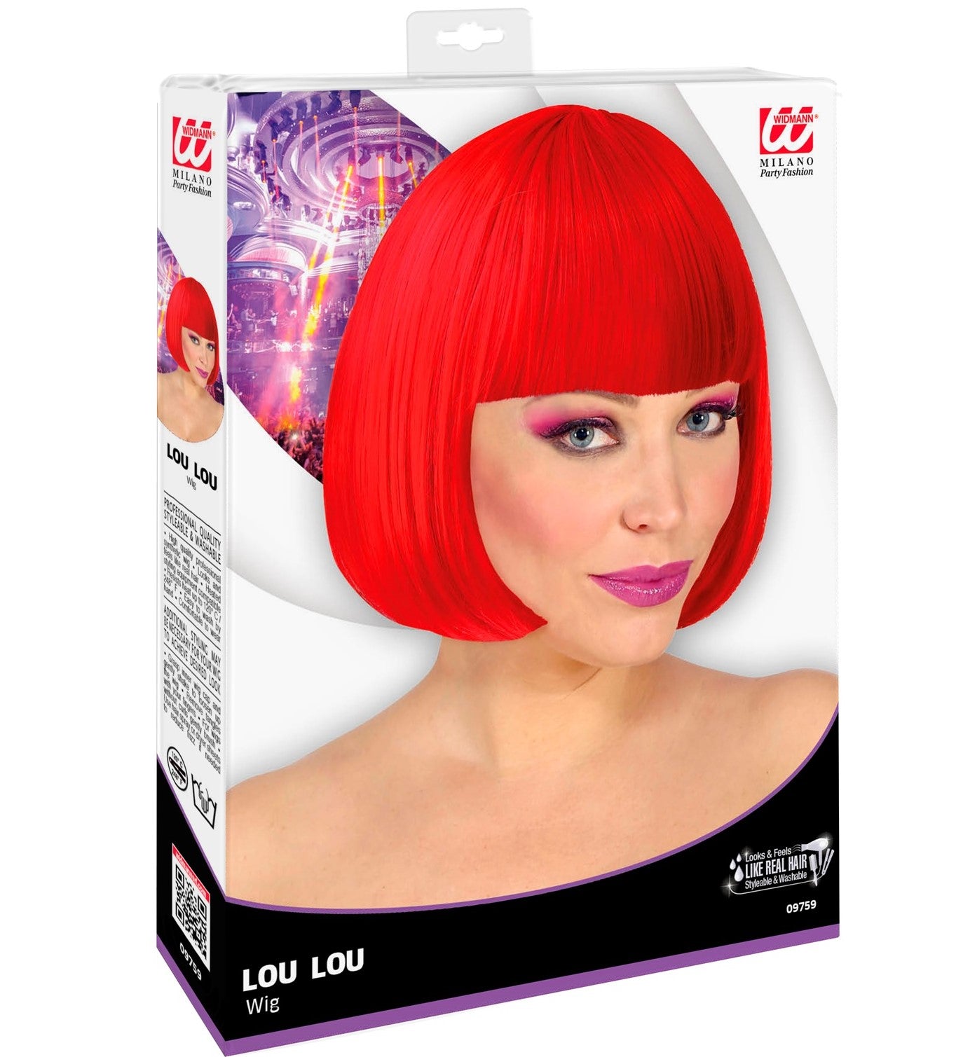 Perücke Lou Lou rot
