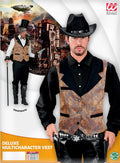 Braune Jacquard Retro Weste · Gr. M/L