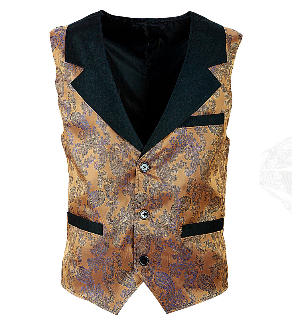 Braune Jacquard Retro Weste – Bild 2 | LuxeStyle