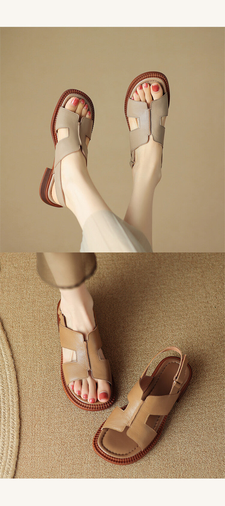 Luftige Sandalen aus Schafleder – Bild 6 | LuxeStyle