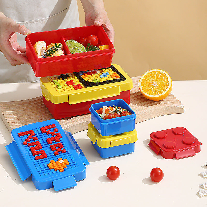 Lunchbox mit Baustein-Deckel für Kinder | LuxeStyle