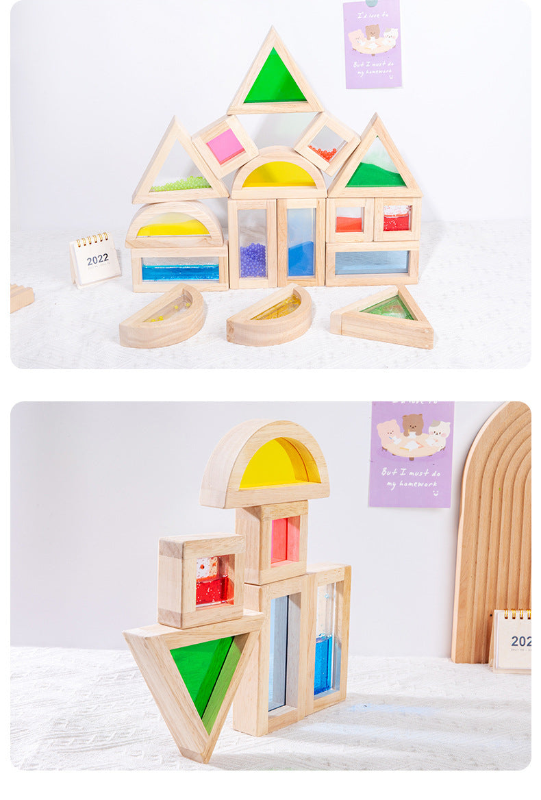 Holz Bauklötze Geometrie-Spielset – Bild 4 | LuxeStyle
