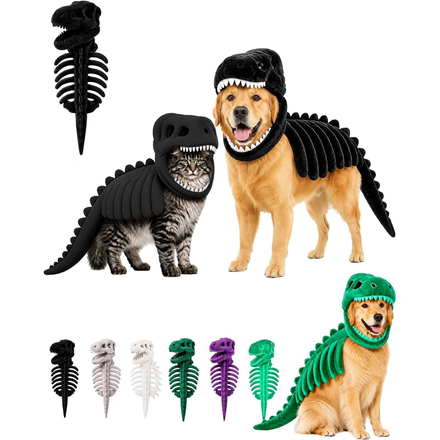 Dinosaurier-Skelett Kostüm für Haustiere