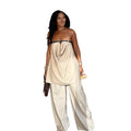 Casual Set mit weiter Hose und Bandeau-Top – Ansicht 4