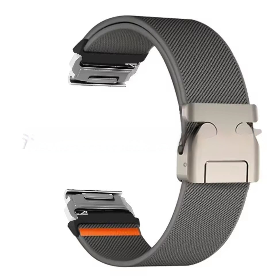 Elastisches Nylon-Armband mit Schirmverschluss 22/26 mm