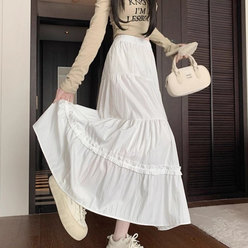 High-Waist Cake Skirt mit Rüschen
