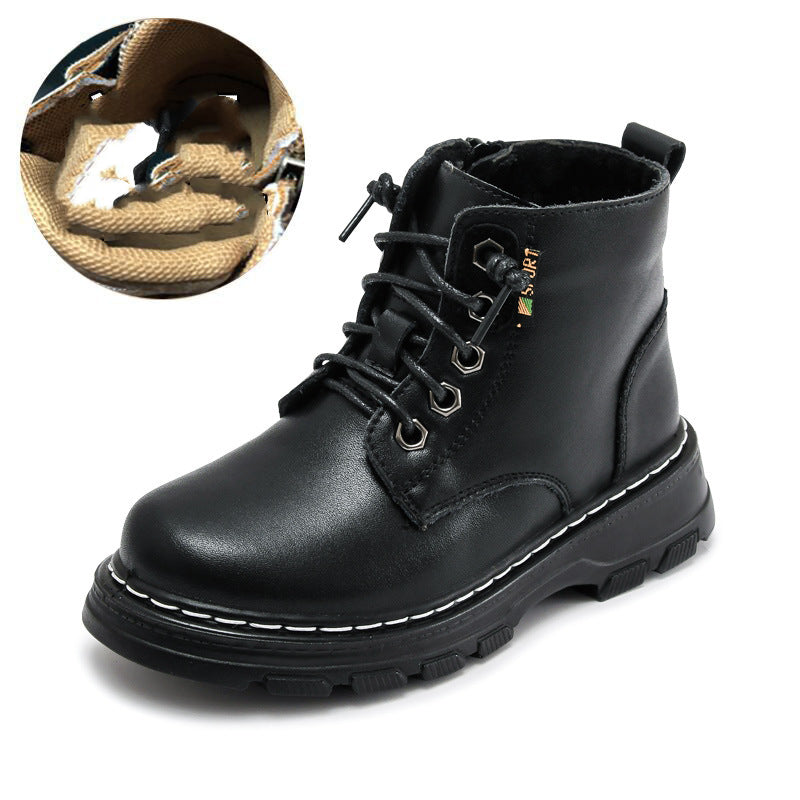 Weiche Leder-Cotton-Boots für Kinder
